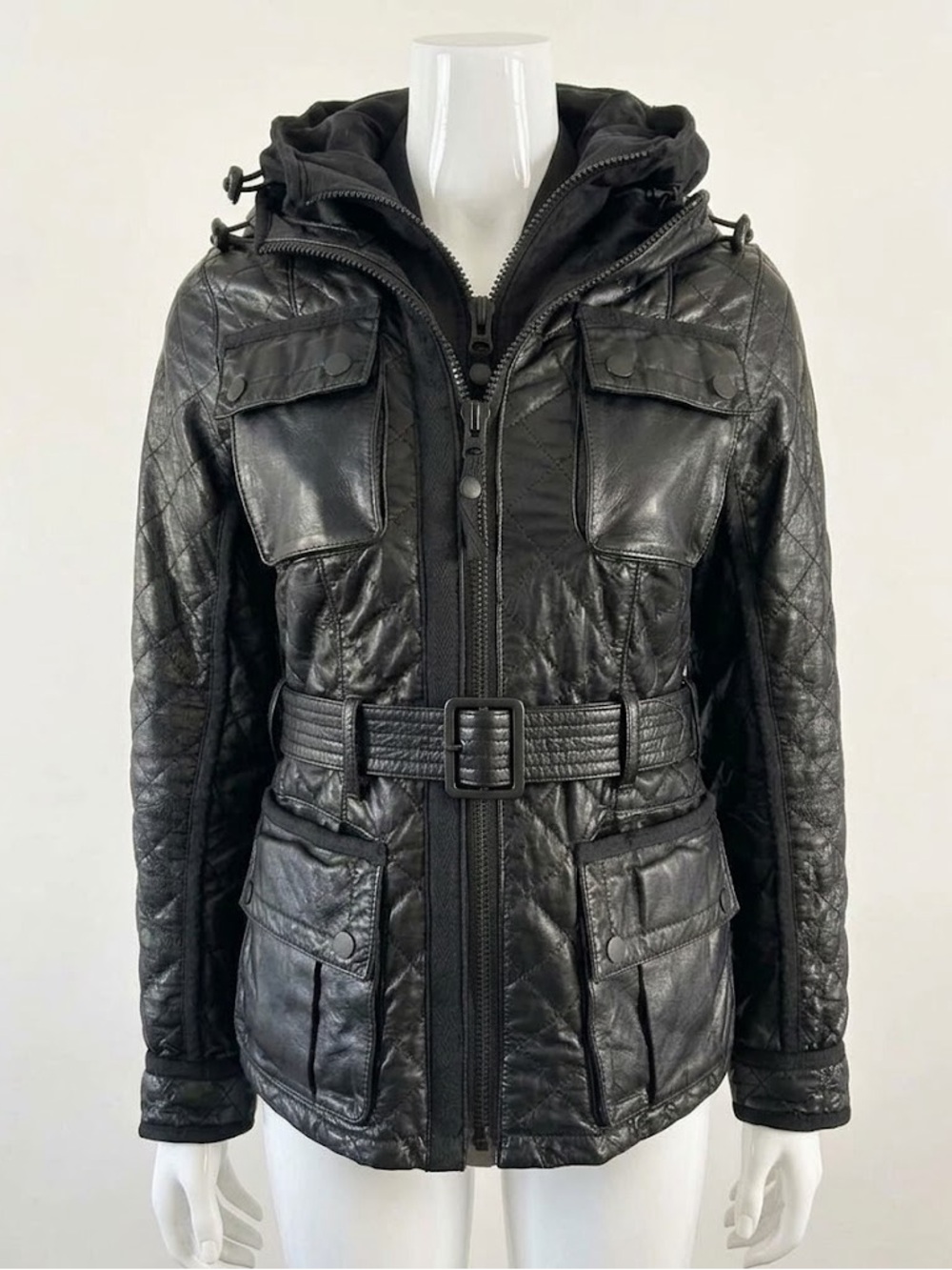 Danier Leather Quilted Thinsulate Jacket with Zip-In Hoodie